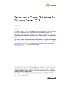 Performance Tuning for File Servers