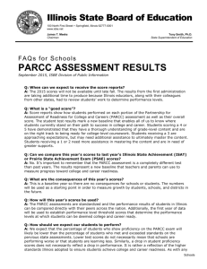 FAQs for Schools PARCC Assessment Results SY 2015