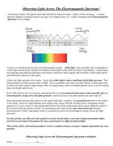 Observing Light Across The Electromagnetic Spectrum
