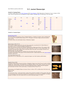 NT Ancient Manuscripts