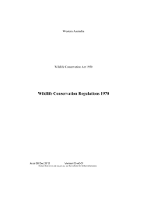 Wildlife Conservation Regulations 1970