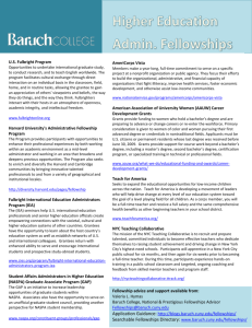 Higher Education Administration Fellowships