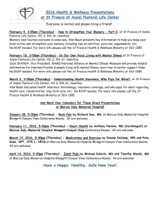 2016 Health & Wellness Presentations