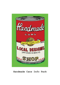 Handmade Cans Info Pack What is it?