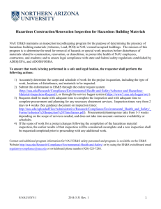 Hazardous Construction/Renovation Inspection for Hazardous