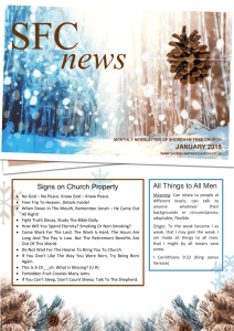SFC Newsletter – January 2015