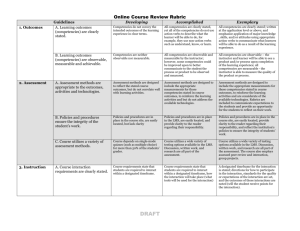 Course Review Rubric