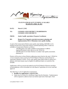 TO: - Wyoming Association of Conservation Districts