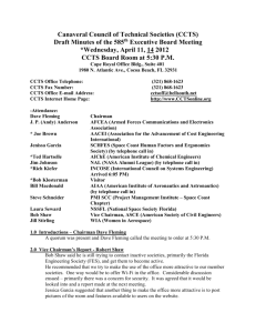 (CCTS) Draft Minutes of the 585 th Executive Board Meeting