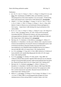 Shainn-Wei Wang, publication update: 2011 Aug. 15 Publications: 1