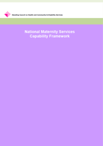 National Maternity Services Capability Framework