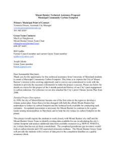 Mount Rainier Technical Assistance Proposal: Municipal Community