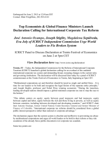 Top Economists & Global Finance Ministers Launch