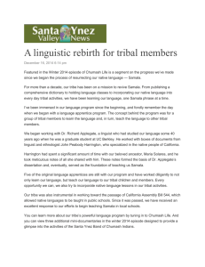 A linguistic rebirth for tribal members