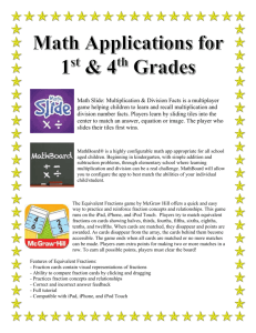 Math Applications for 1 st & 4 th Grades