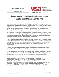 Application - Vermont Arts Council