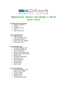 Operation Santa Children`s Wish List 2012