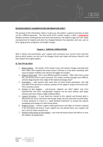 REVISION BREAST AUGMENTATION INFORMATION SHEET The