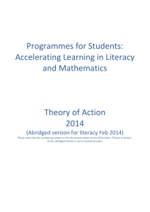 Abridged Theory of Action 2014 - Consortium for Professional