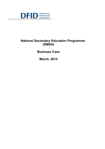 Title: India - National Secondary Education Programme