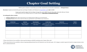Chapter Goals - Chapter Affairs Extranet