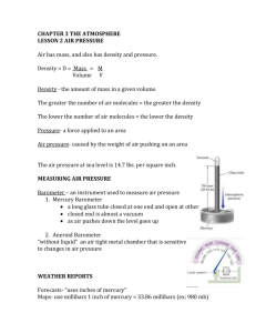 Air Pressure Notes - Delran Middle School