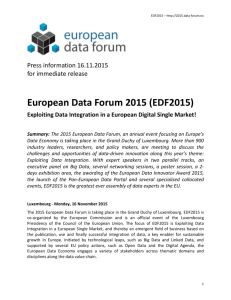 European Data Forum 2015 (EDF2015)