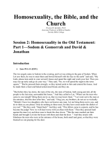 Homosexuality in the Old Testament: Part 1