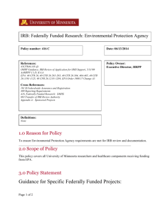 Federally Funded Research: Environmental Protection Agency