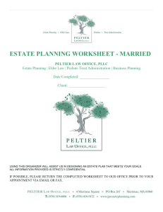 Intake Worksheet - Married - Massachusetts Estate Planning Attorney