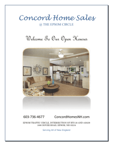 Concord Home Sales @ Epsom Circle 736-4677