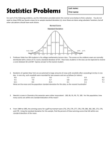 T-test Problems Answers