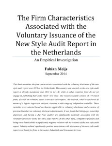 (2014). Theories and Determinants of Voluntary Disclosure