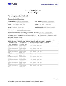 DCAS-Alt1 Accommodations Form (Electronic Version)