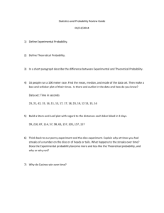 Statistics and Probability Review Guide 05/12/2014 Define