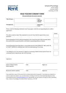 head teacher consent form