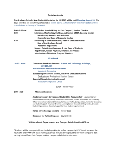 Official Agenda/Schedule - East Carolina University