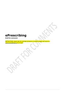 Draft ePrescribing white paper