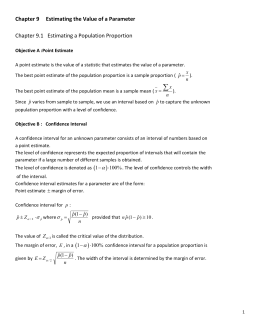 Worksheets Confidence Interval Worksheet confidence interval worksheet math 227 sullivan 4th ed