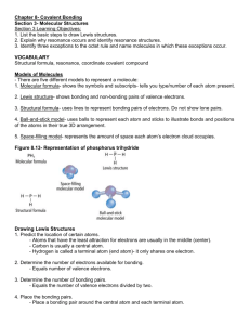 Chapter 8- Covalent Bonding