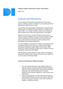 Display Insight Introductory Sector Information – Leisure & Museums
