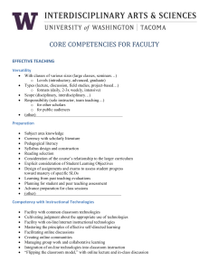 Faculty Core Competencies - University of Washington