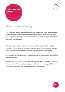 Other sources of funding