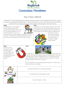 Curriculum newsletter Year 2 term 1