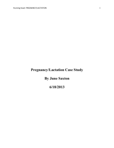 Pregnancy & Lactation Case Study