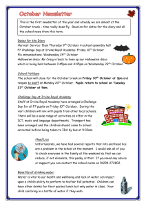 October Newsletter - Loudoun Montgomery Primary School