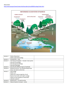 Watershed Activity