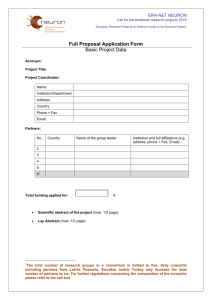 Full-Proposal application form - Agence Nationale de la Recherche