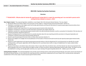 Section by Section Summary 2013 HB 1