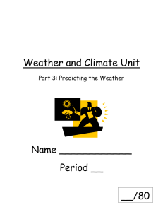 Weather and Climate Unit - Brandywine School District